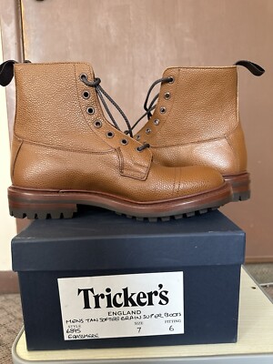 Trickers Grassmere Boots, US 8, Men s Softee Grain Super Boots Style 6895
