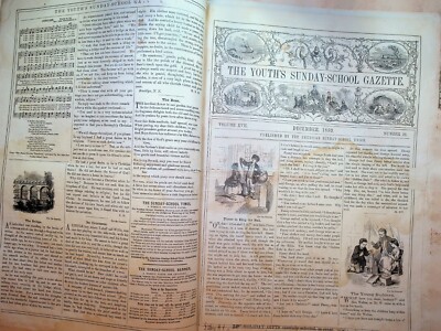 Children's Magazine Bound Volume 1859 1860 Child At Home Sunday