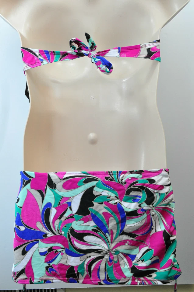 Top o falda de bikini con estampado multicolor Apt 9 traje de baño precio de venta sugerido por el fabricante $40 Foto 2 de 2