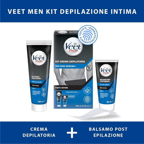 Crema Depilazione Intima per Pelli Sensibili Uomo100ml+Balsamo Post Depilazione - Foto 2 di 8