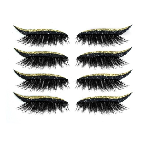 4 Pairs Lazy Eyelash Stickers Self-Adhesive Eye Makeup Stickers Prom Makeup - Picture 18 of 19