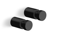 Zack 2Er Set Handtuchhaken Aivo Haken Edelstahl Schwarz Groß 40445