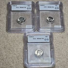 Three 1948 Roosevelt Dime MS66 FB ICG. Two Denver mint and one San Fransico.