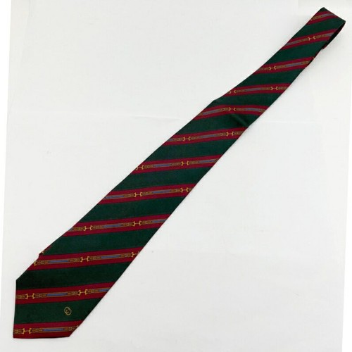 GUCCI Rare tie Green all-over pattern silk from japan J3000 - Picture 14 of 24