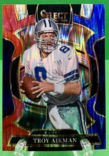 2025 Panini Select - Concourse Troy Aikman #100 Red & Blue Shock Prizm