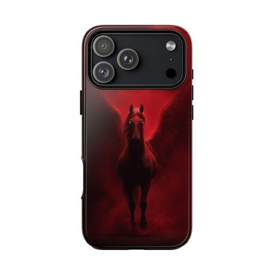 Red Pegasus Fiery Horse Wings Phone Cover Tough Case | Lifetime Warranty