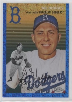 2023 Chrome Platinum Anniversary Blue Mini-Diamond Refractor Gil Hodges HOF u0u
