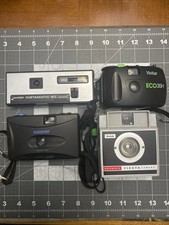 Vtg Camera Lot 4 Kodak Brownie Fiesta, Pocket Instamatic 60, Panorama, Eco 35H