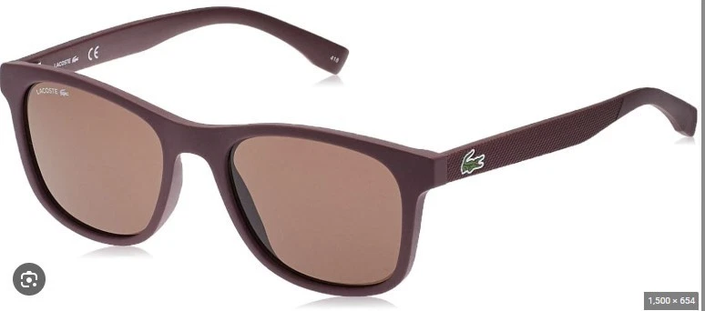 Modern Luxe Lacoste 哑光勃艮第紫色方形太阳镜男女通用 L883S(604) — 第 4/4 张图片