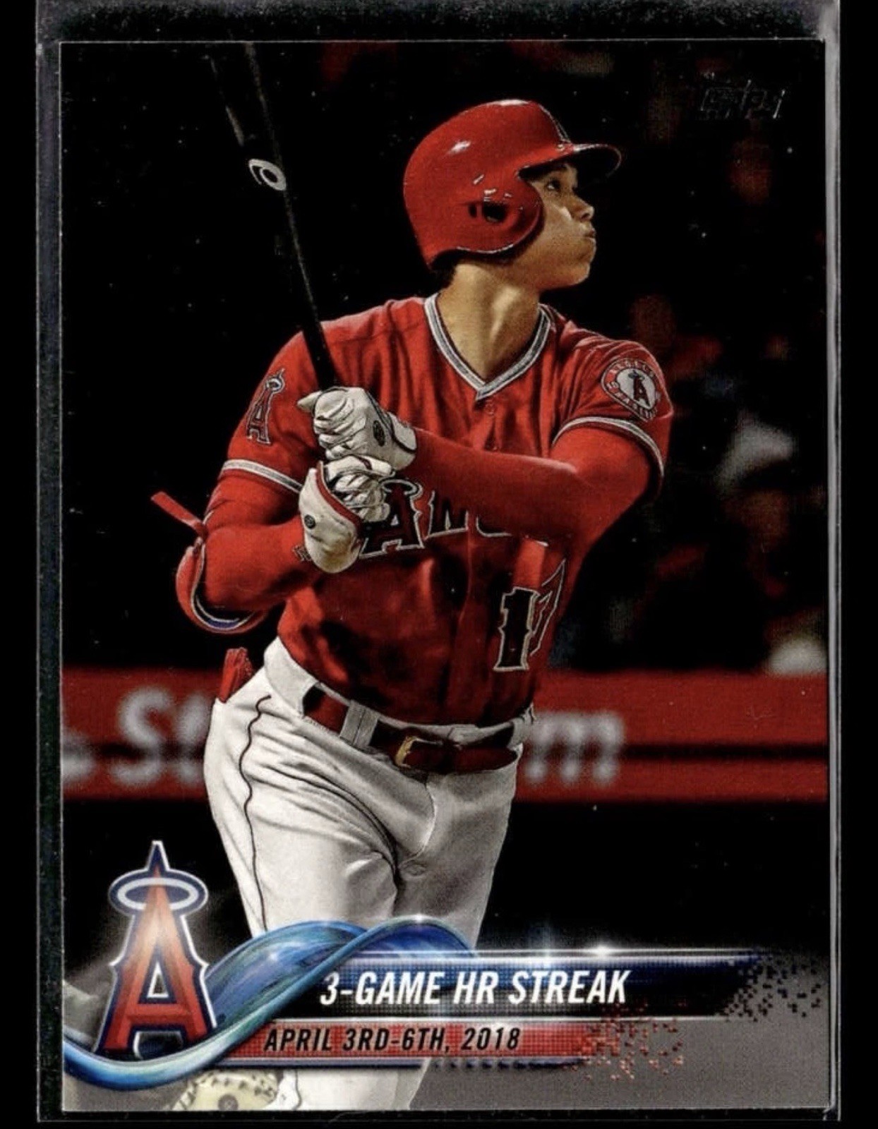 2018 Topps Update Shohei Ohtani #US189 Rookie 3-Game HR Streak Angels TV589