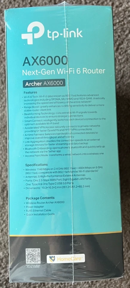 TP-Link Archer AX6000 Wi-Fi WiFi 6 8-Stream 2.5 G WAN Gaming Router – Sealed - Image 4 of 4