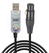 USB to DMX Cable RS485 Adapter Converter 3PIN XLR Female DMX512 Interface Fre...