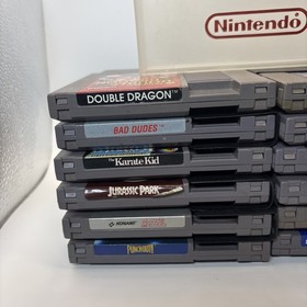 Lote de 12 juegos NES Nintendo - Jurassic Park, Mega Man 3, Double Dragon no probados