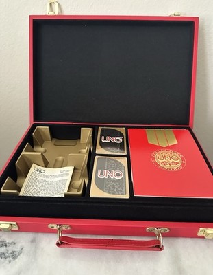 RARE NOS Vintage 1982 UNO Collector's Edition Red Briefcase IGI Complete Case