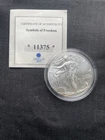 2017 American Silver Eagle 1 oz .999 Fine Silver BU w/COA
