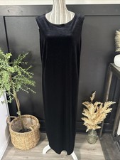 Vintage Ronnie Nicole Black Velvet Stretchy Maxi Dress Women’s Large