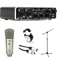 Behringer U-Phoria UMC204HD USB Interface audio et B-1 Bundle de micros