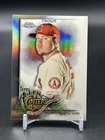 2022 Topps Chrome Allen Ginter Mike Trout Refractor Card #35 Angels Star!