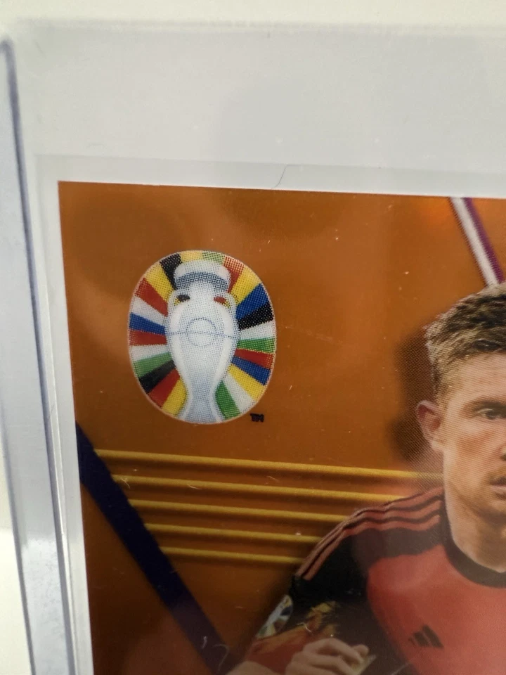 2023 Topps Finest Road To UEFA EURO Kevin De Bruyne Orange Refractor 20/25 - Image 4 of 4