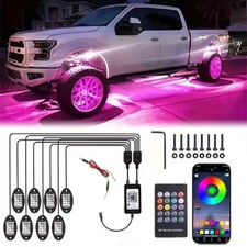 8pods Rgb Led Rock Lights Offroad Music Wireless Bluetooth Underglow Neon Lights