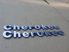 84-96 Jeep Cherokee Xj Yj Exterior Fender Body Emblem Badge---metal Chrome-oem