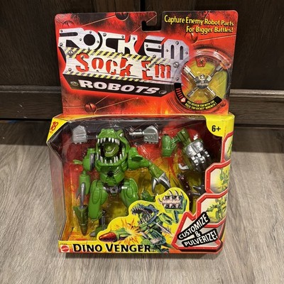2001 Mattel Rock Em Sock Em Robots Robo Tournament Dino Venger  NEW Sealed
