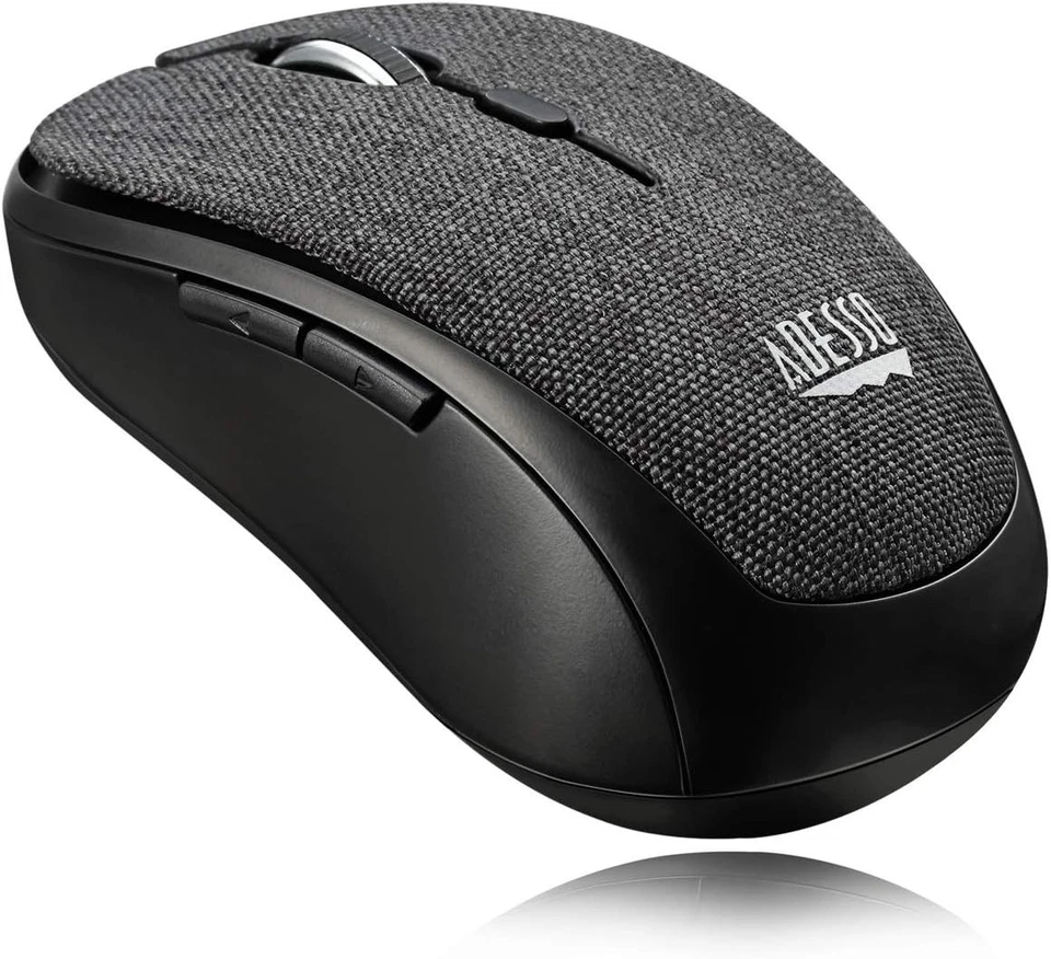 Adesso iMouse S80B Wireless Optical Fabric Mini Mouse - Black - Image 2 of 4