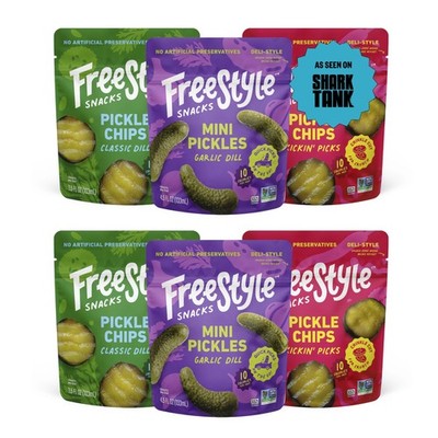 Pickle Variety Snack Packs  3 Flavors of All Natural, FreshPacked DeliStyle P...