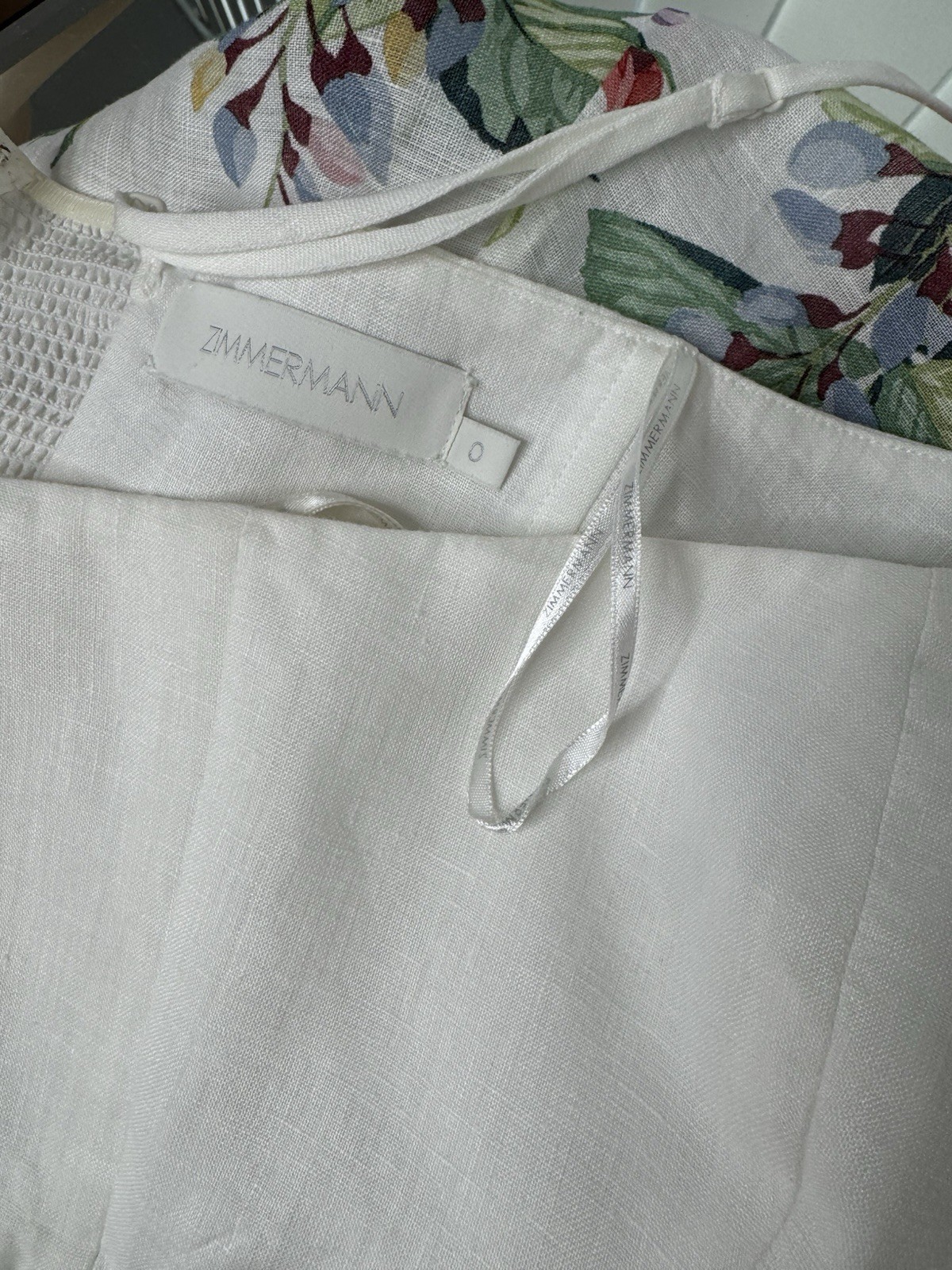 ZIMMERMANN- Bellitude Linen Corset Mini Dress- With Detachable Straps 🩷