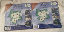 Lot of 2 Pkgs Donnas by Dewberry Designs Wallpaper Cutouts White Flowers New