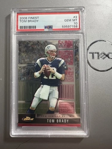2008 TOPPS FINEST TOM BRADY #2 PSA 10 New England Patriots