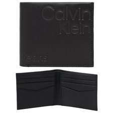 Calvin Klein Portafoglio uomo in pelle  nero  6 porta CC  K50k509878