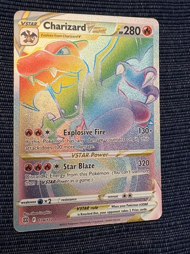 pokemon card charizard vstar rainbow rare - Brilliant Stars #174 Price & Value ($80.80) favorite character Charizard VStar Rainbow S9 118/100