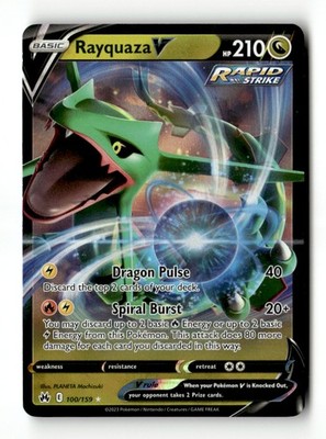 Rayquaza V Ultra Rare Holo Crown Zenith 100/159 NM Pokémon TCG