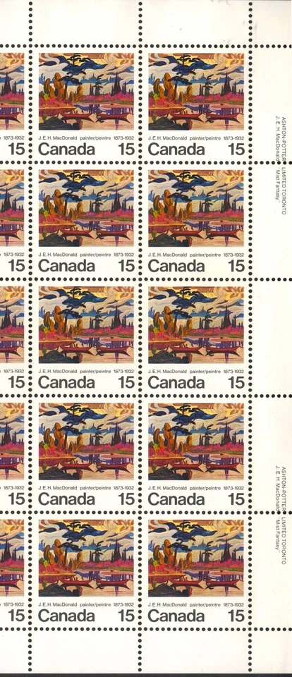 Canada #617 Full Pane of 50 "Mist Fantasy, Northland" 15¢ Stamps, OG, XF/S, MNH! - Image 2 of 4