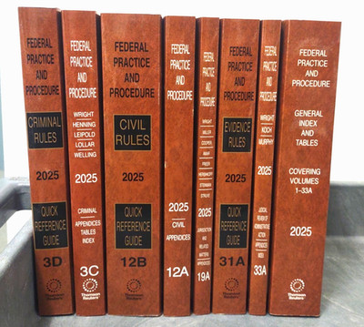2025 Federal Practice & Procedure Quick Reference Guides - Criminal, Civil, Eide