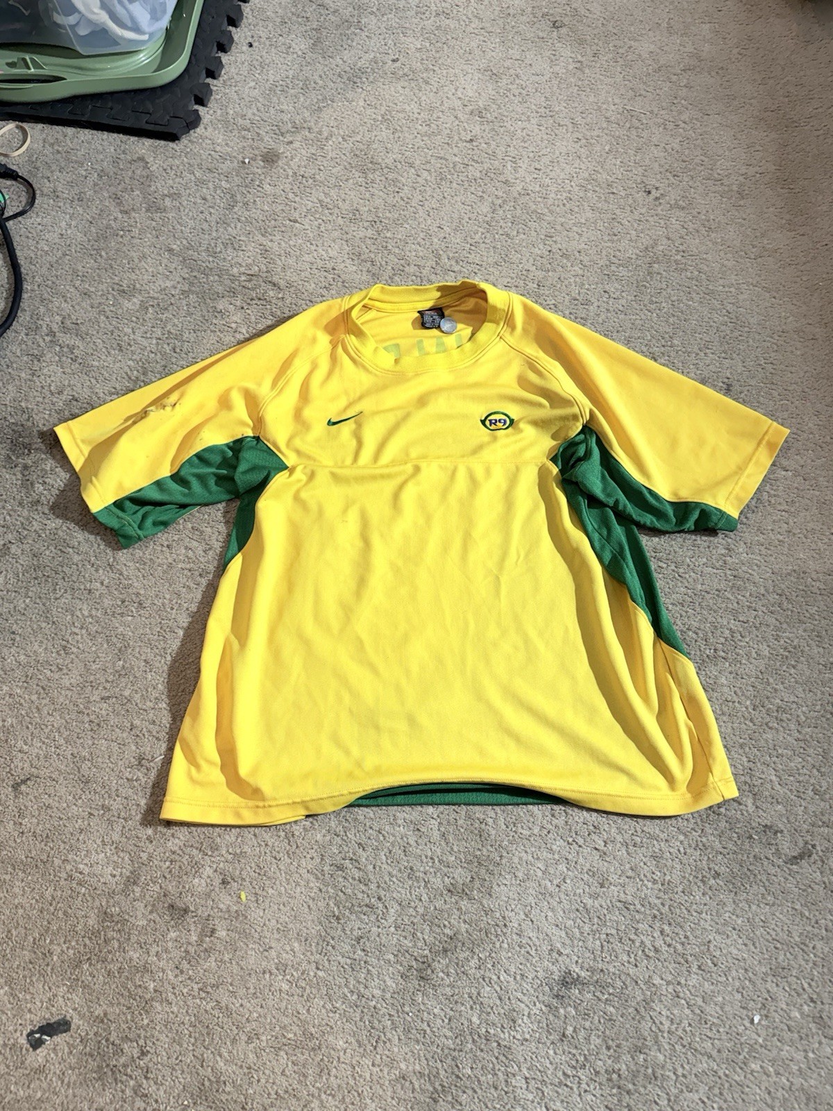 Vintage 90's Nike R9 Ronaldo Football Train Shirt Soccer Jersey Trikot Size XL