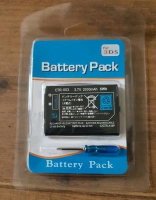 HELLFIRE TRADING CTR-003 Battery 2000mAh for Nintendo 2DS, 3DS & 2DS XL, Switch Pro Controller