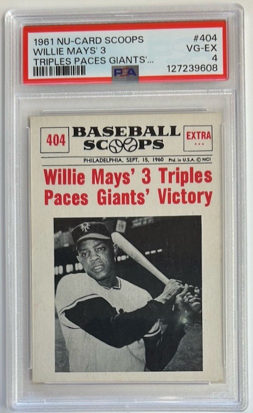 1961 Nu-Card Scoops 404 PSA 4 Willie Mays San Francisco Giants HOF