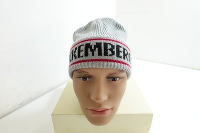 Bikkembergs Unisex Vintage Gray Wool Beanie Hat