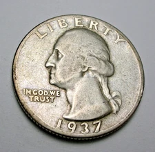 1937 D 90% Silver Washington Quarter  Collector Coin