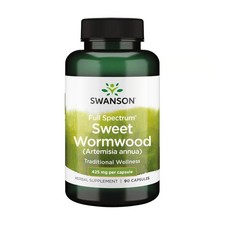 Swanson Sweet Wormwood Herbal Supplement with Artemisinin 90 Caps, 425mg Each 