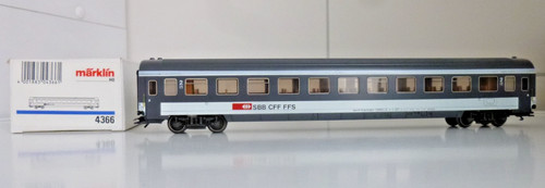 Vagón de tren rápido Eurocity 2. Kl. SBB de Märklin, art. 4366, embalaje original | Zustand: Gebraucht