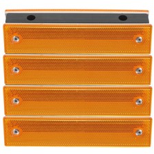 4Pcs Durable Reflective Delineators for Driveway Orange ABS Markers Sidewalk Use