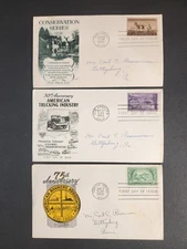 Lot of 248 "First Day of Issue" Stamps/Cards 1930's - 1950's