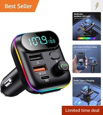 Bluetooth Adapter for Car, Wireless FM Radio Transmitter, Wireless Bluetooth ...