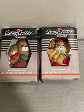 2 In Set Vintage Jasco Caring Caring Chimer Christmas Ornaments New In Box
