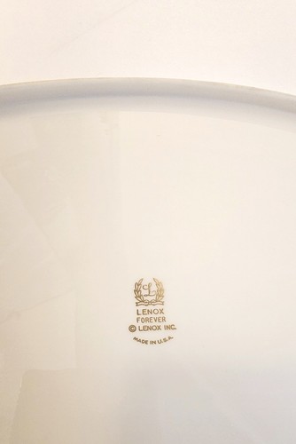 VERY RARE DISCONTINUED VINTAGE LENOX "FOREVER" PATTERN 15" SERVING Platter - Picture 3 of 6