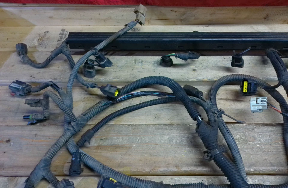 Jeep TJ Wrangler 2001 4,0 transmisión automática motor inyector cableado arnés OEM Foto 3 de 4