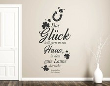 Wandtattoo Wohnzimmer Wandspruch Glück japanisch Wandaufkleber Sprüche pkm540